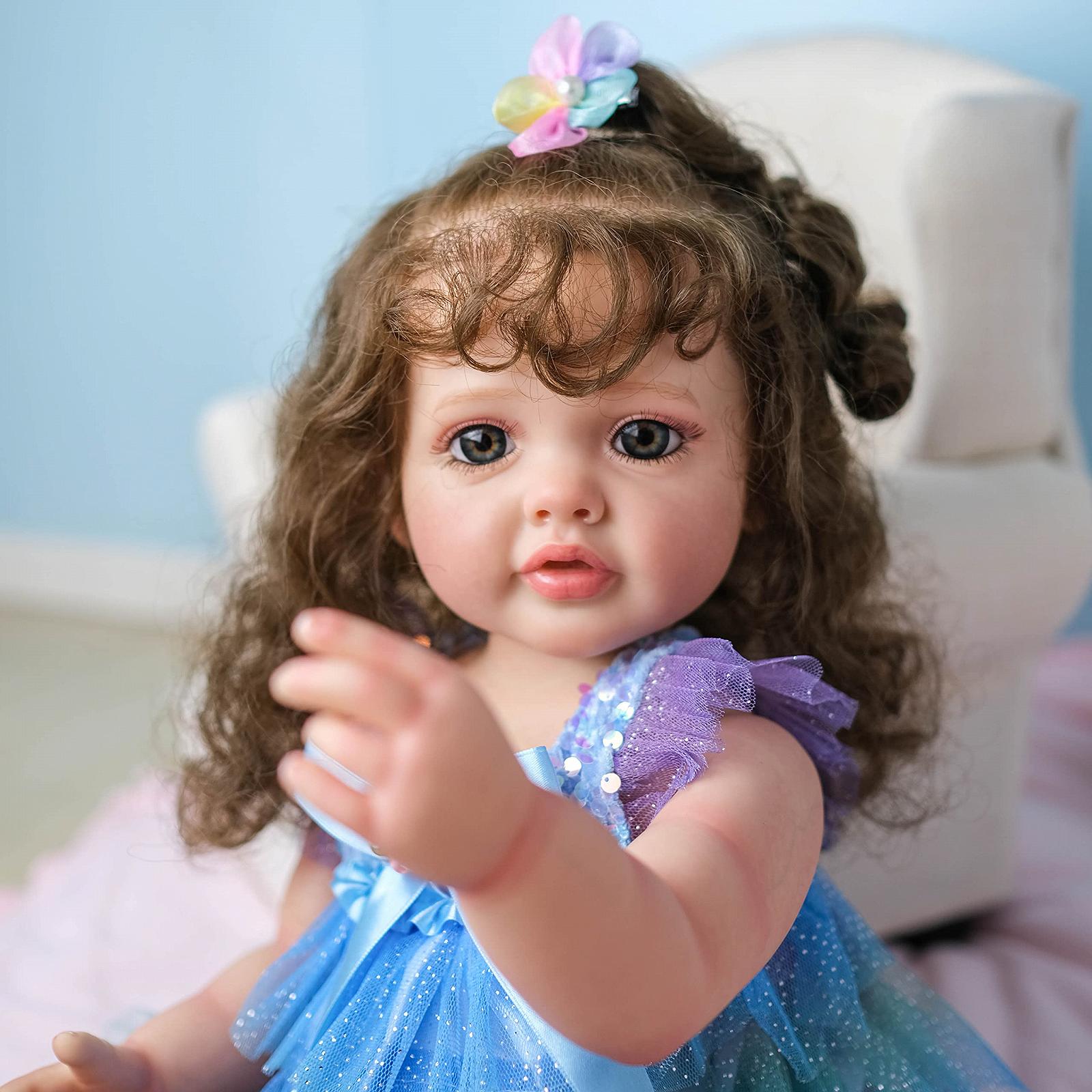 Кукла Zero pam Reborn Baby Силикон 22 Дюйма Красивая Девочка Силиконовая Водонепроницаемая, фото №2