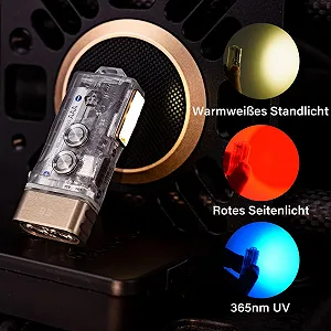 Фонарь RovyVon Angel Eyes E8 High Cri 500 люмен, перезаряжаемый, брелок, двойное питание AAA, с режимом блокировки, водонепроницаемый для дома и улицы synthetic.ua - Фото 1