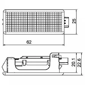 Ліхтар підсвічування входу HELLA 2XT 010 622-101 synthetic.ua - Фото 1