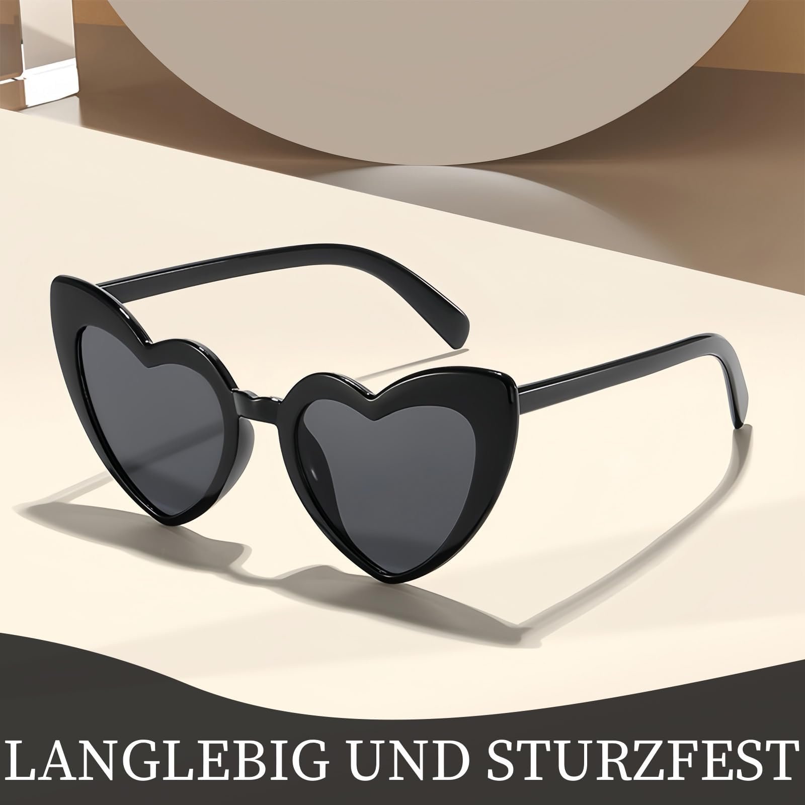 Солнцезащитные очки Сердце Черный и белый (10 шт), фото №5