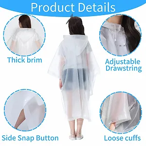 Детский дождевик Bosdontek, 2 шт, водонепроницаемый, многоразовый, дышащий с капюшоном synthetic.ua - Фото 1