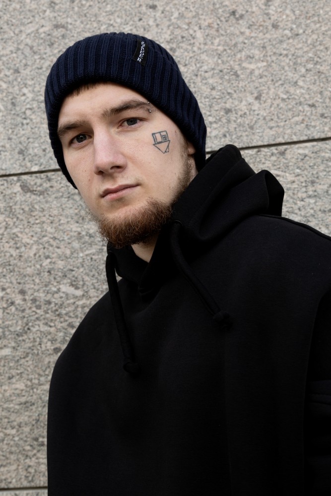 Шапка с подворотом Intruder Long синяя, фото №6