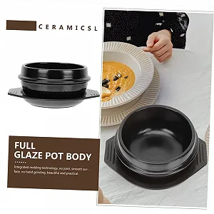 Кастрюля керамическая термостойкая с подставкой для бибимбапа и супа synthetic.ua - Фото 1