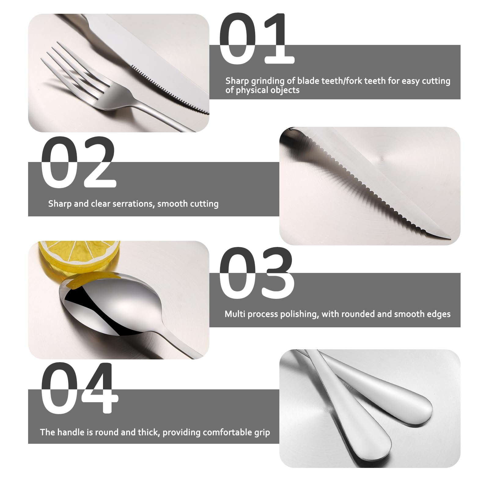 Набір столових приборів HDKAJL Portable з нержавіючої сталі для 2 людей, фото №3