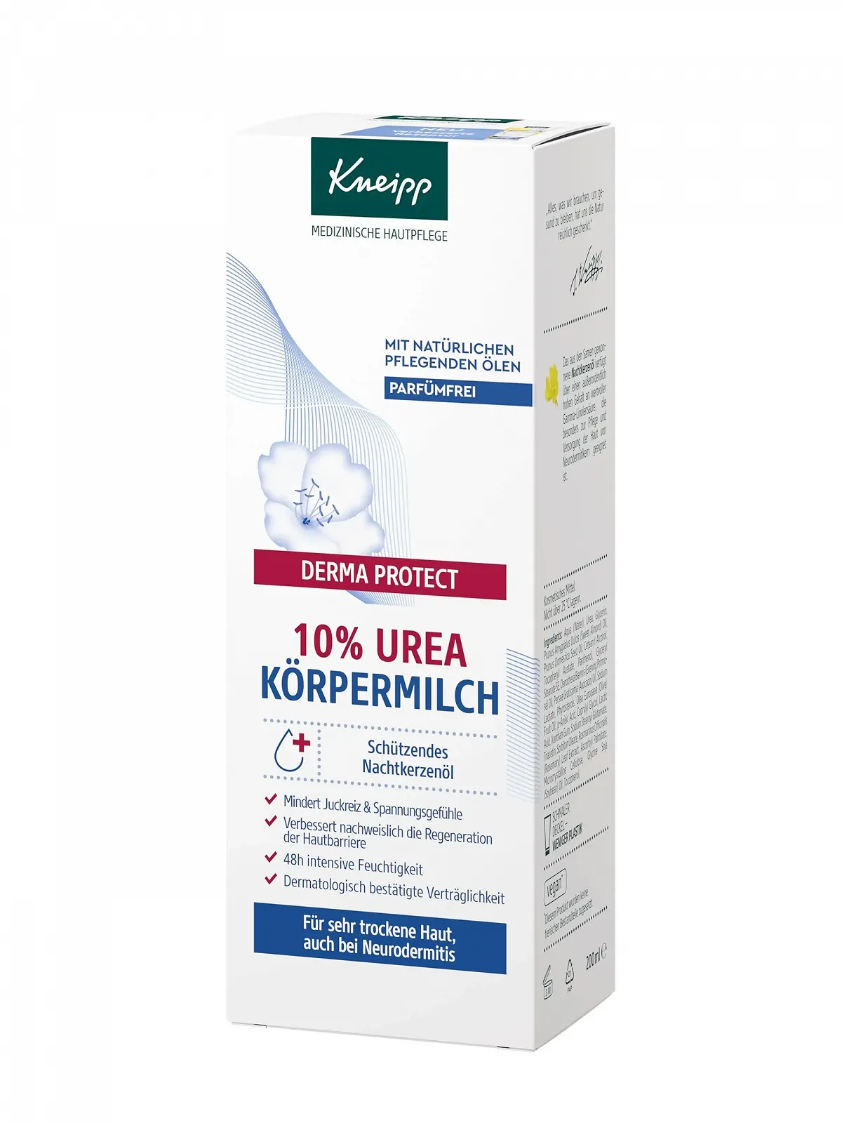 Молочко для тіла Kneipp Derma Protect 10% Urea Без запаху - Медичний догляд за шкірою при атопічному дерматиті - 200 мл, фото №2