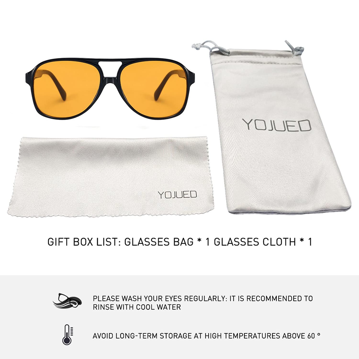 Солнцезащитные очки ретро YOJUED Желтый градиент, фото №7