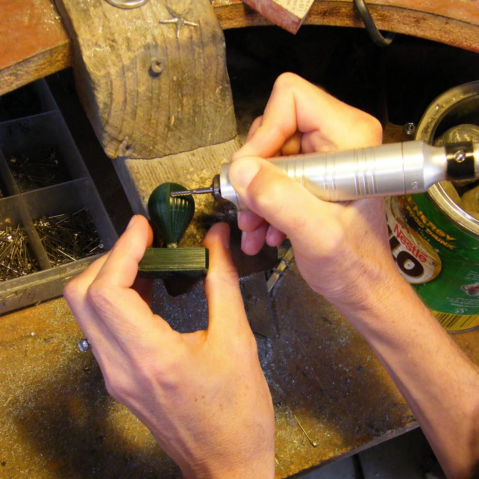 Ложка для варення William Sturt Beaten Pewter з серцем, ручна робота, фото №7