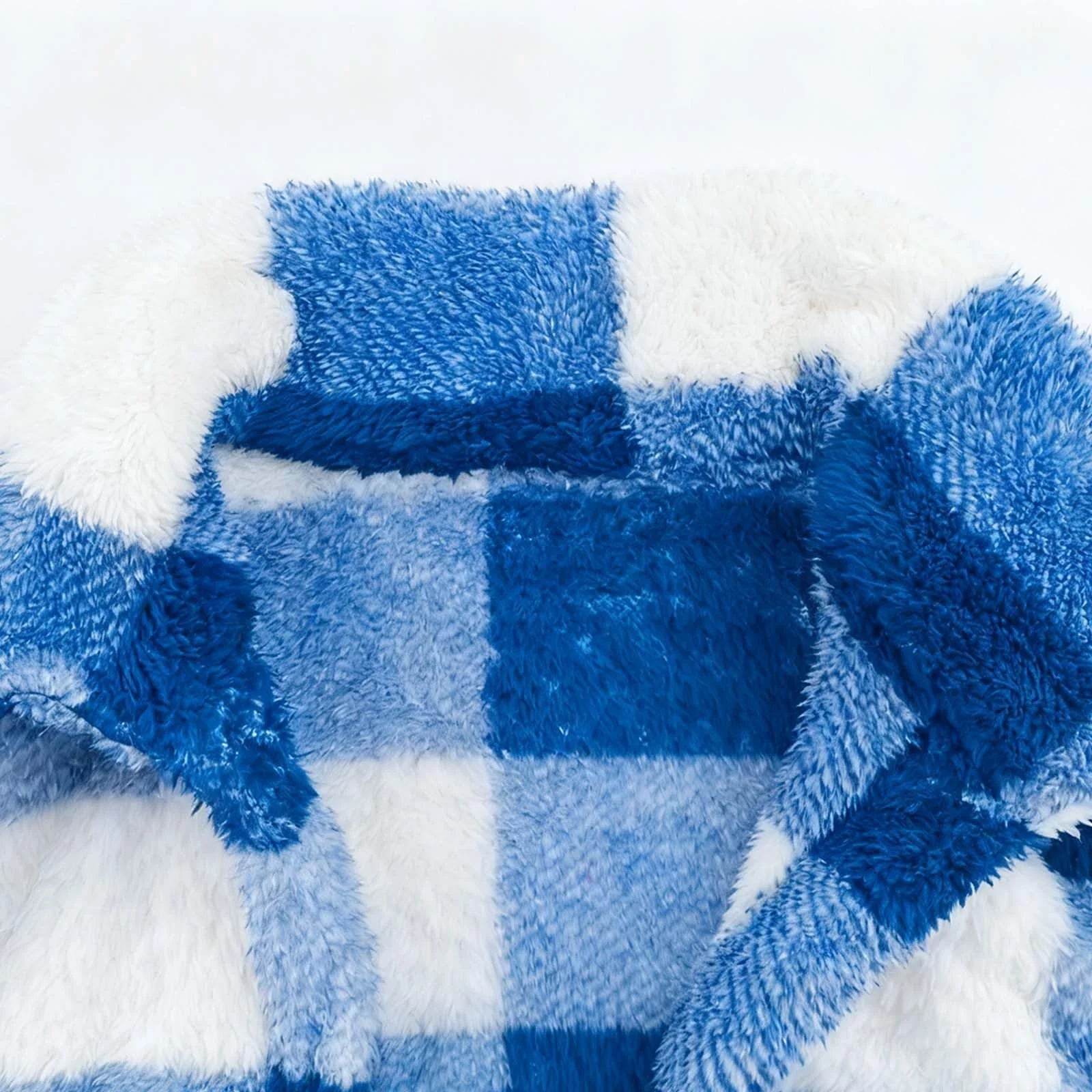 Пальто дитяче плюшеве в клітинку SYDUZAX, підліткове, на ґудзиках, фото №5