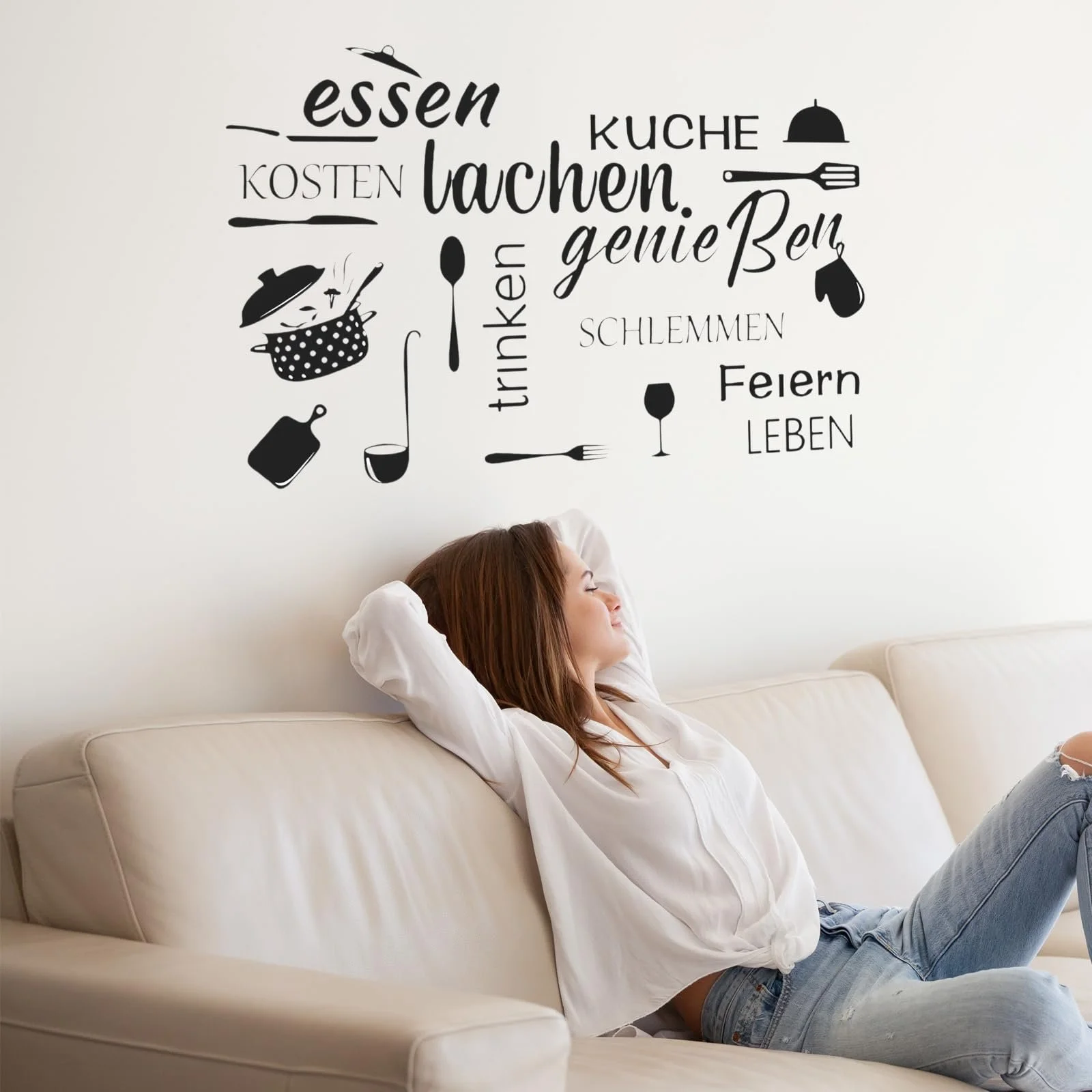 Наклейка на стіну Kitchen Life Написи Кухня Чорний, фото №3