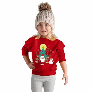Джемпер Детский Рождественский, Рождественский свитшот для девочек и мальчиков, детский повседневный свободный активный свитшот с длинными рукавами, свитшоты с буквенным принтом, подростковые укороченные топы synthetic.ua - Фото 1
