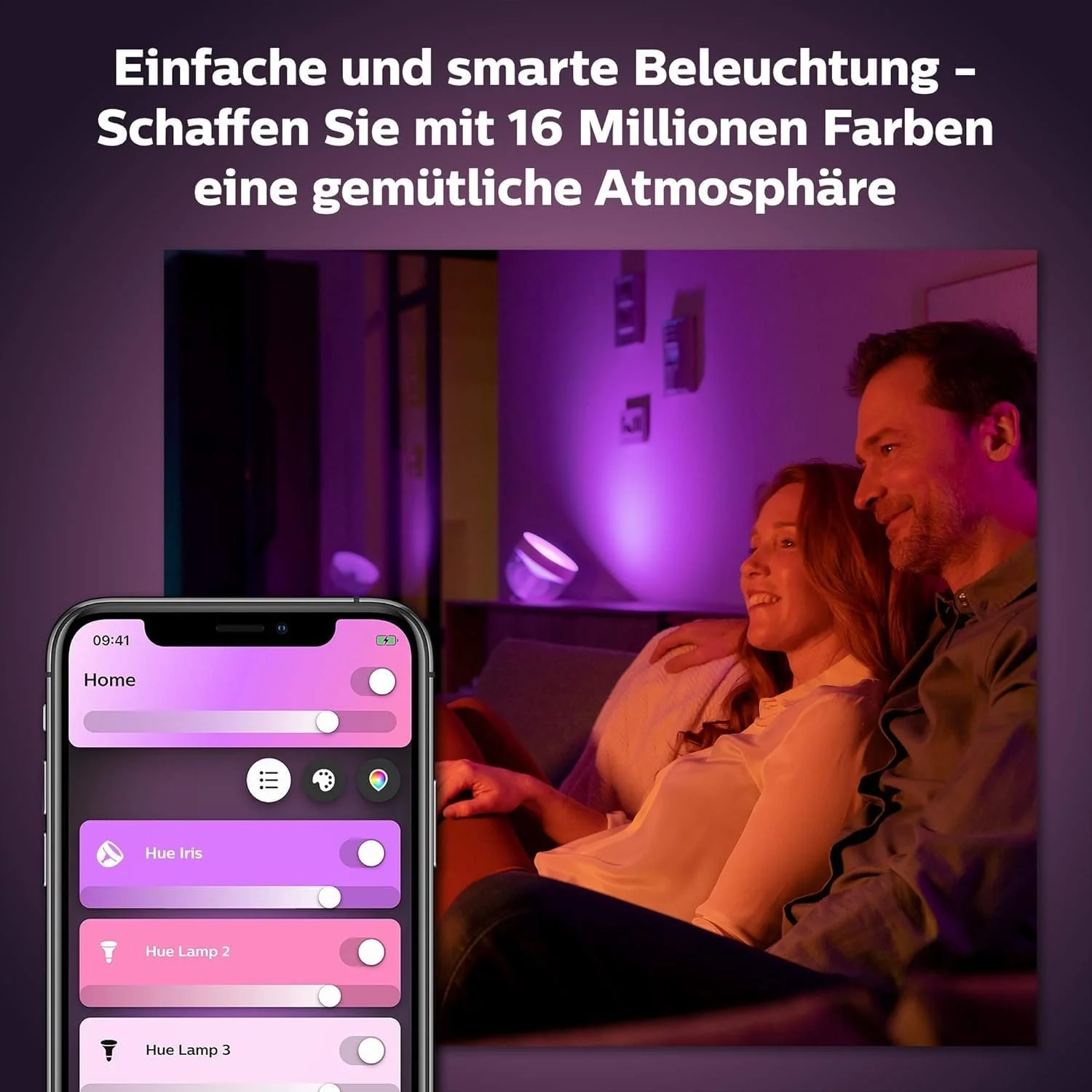 Настільна лампа Philips Hue Iris White & Colour Ambience LED, фото №4