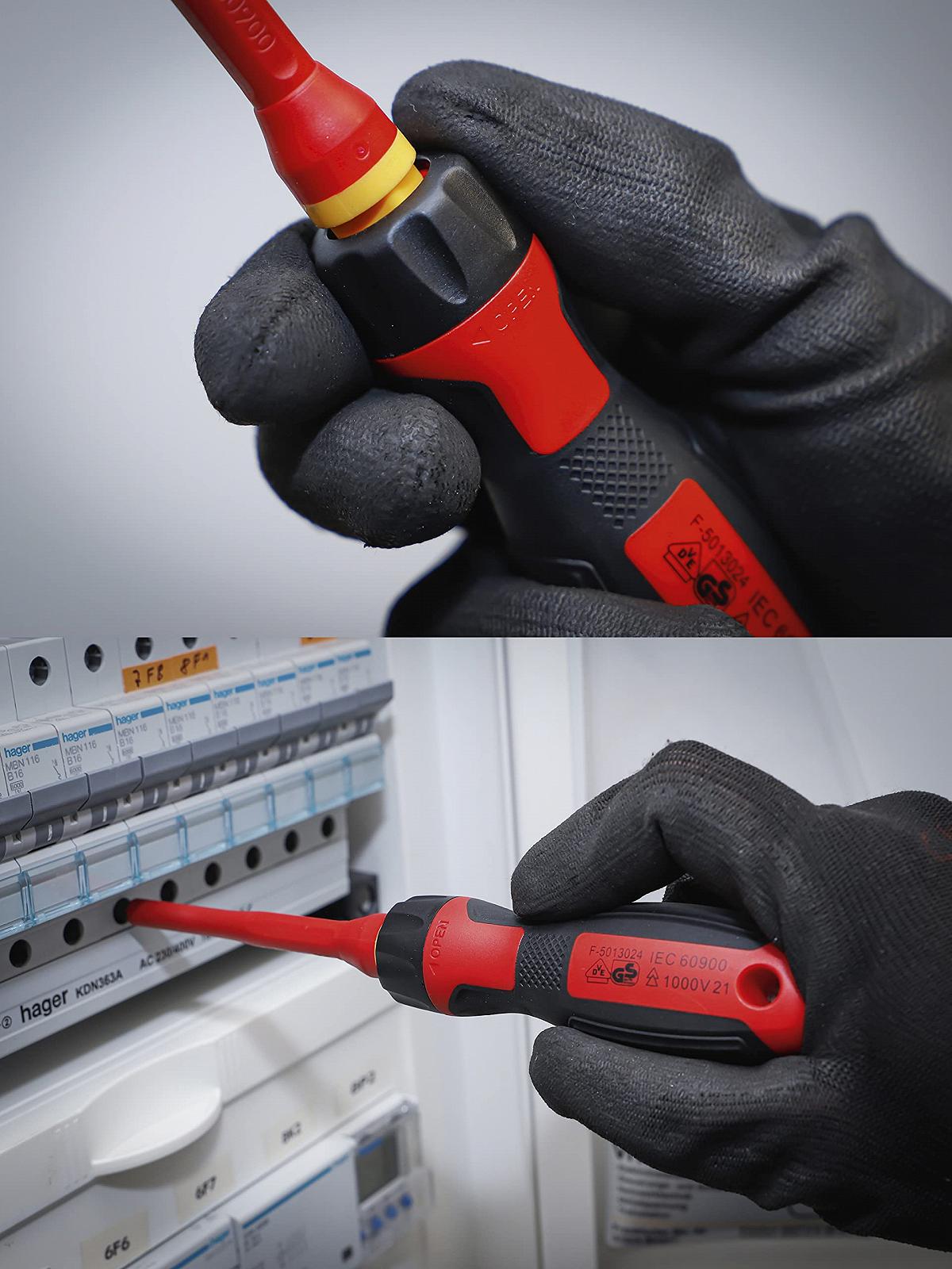 Набор отверток BGS 35814 VDE со сменными лезвиями 13 штук, фото №5