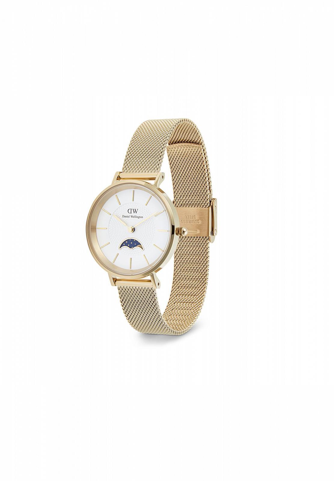 Женские часы Daniel Wellington Lune 32 мм, золотой, браслет, фото №3