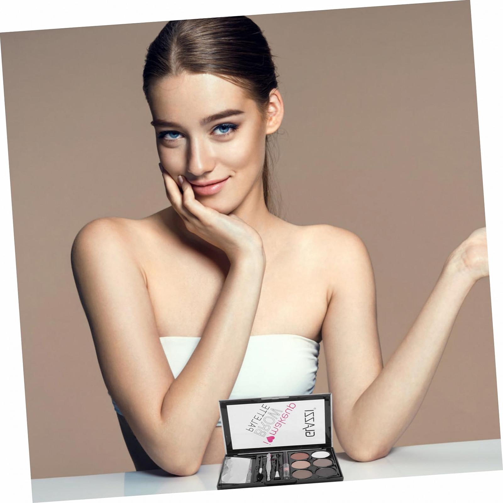 Набор Augenbrauenpinsel Augenbrauenpuder Pomade Sechs Farben, фото №3