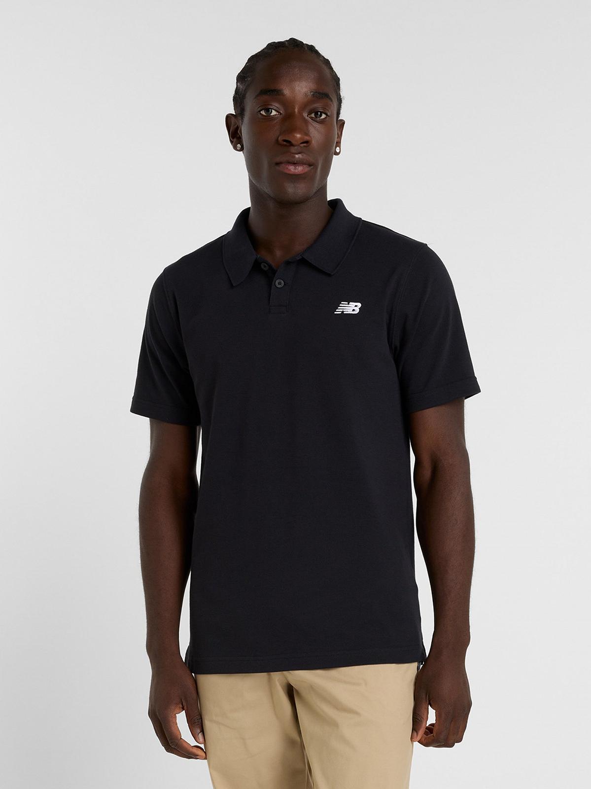 Футболка поло New Balance Cotton Pique MT51519BK Коричневый размер L, фото №1