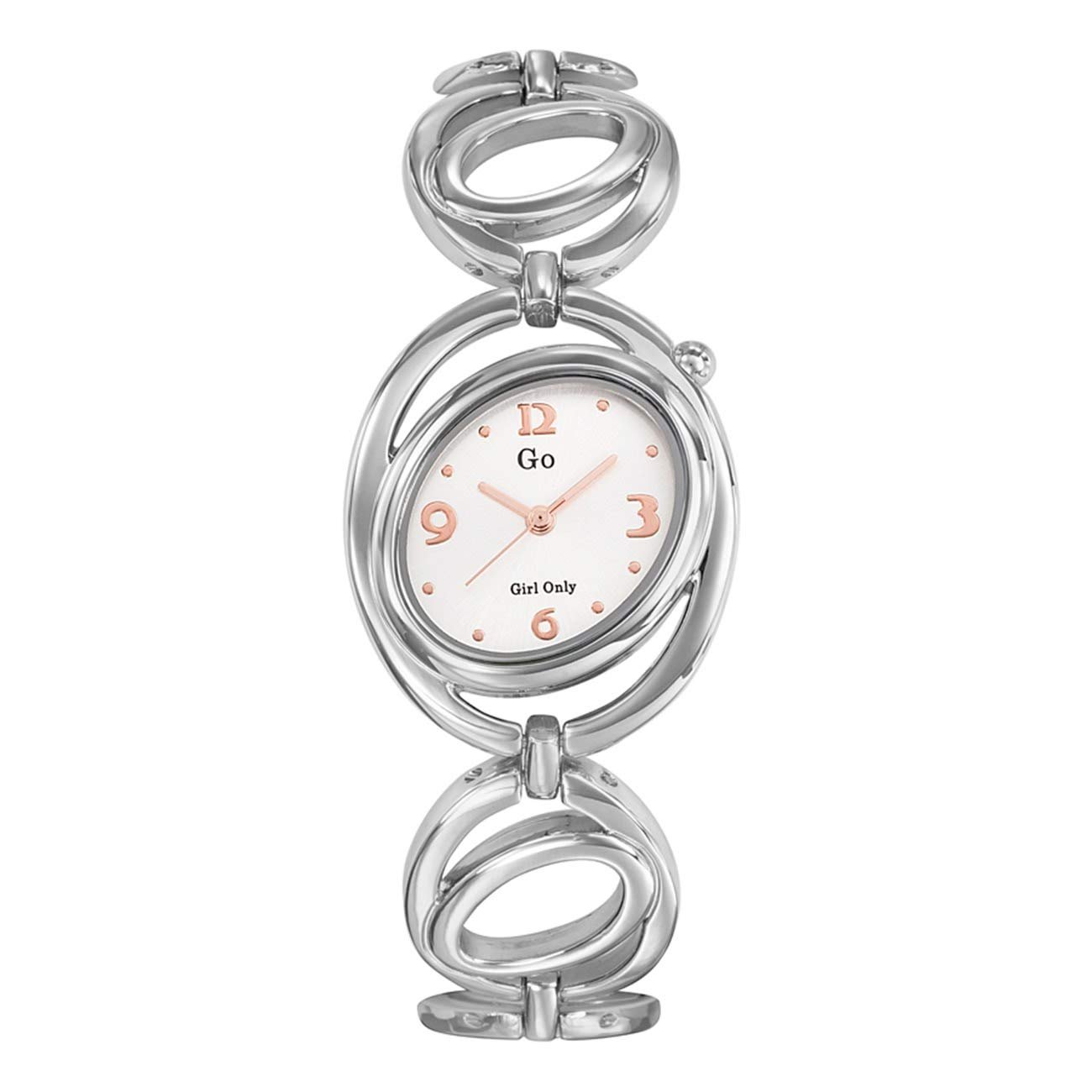 Женские аналоговые часы Girl Only Серебристый 694818 GO с браслетом из нержавеющей стали UGO694818, Серебристый / серебристый, Браслет, фото №1