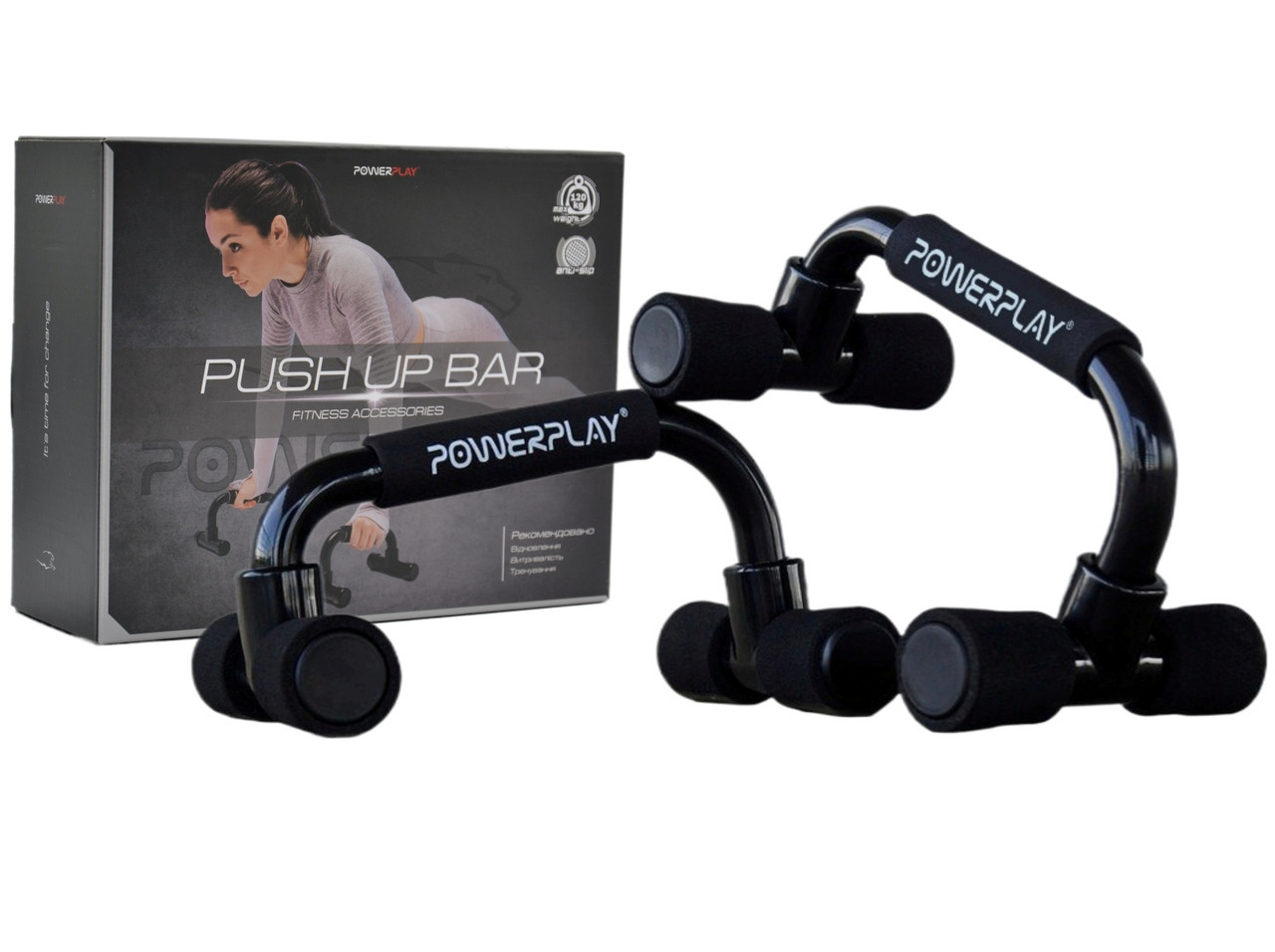 Упори для віджимань PowerPlay 4316 Push Up Bars пластикові Скошені, фото №1
