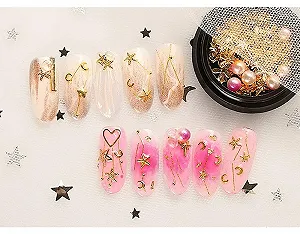 Металеві заклепки Artlalic Місяць Зірка для нігтів, 3D прикраси synthetic.ua - Фото 1