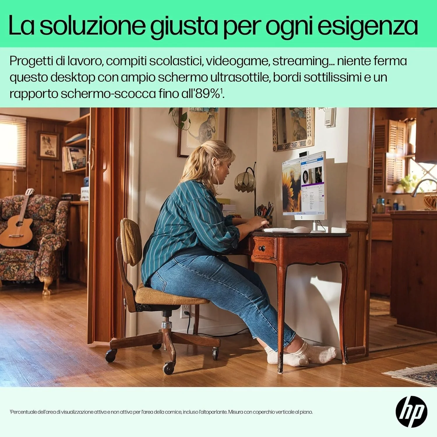 Моноблок HP All-in-One 24 cr0002sl / AMD Ryzen 3 7320U / RAM 8GB / SSD 512GB / 1 x HDMI / LAN / Wi-Fi 6 / Bluetooth 5.3 / Windows 11 Home / Білий, фото №5