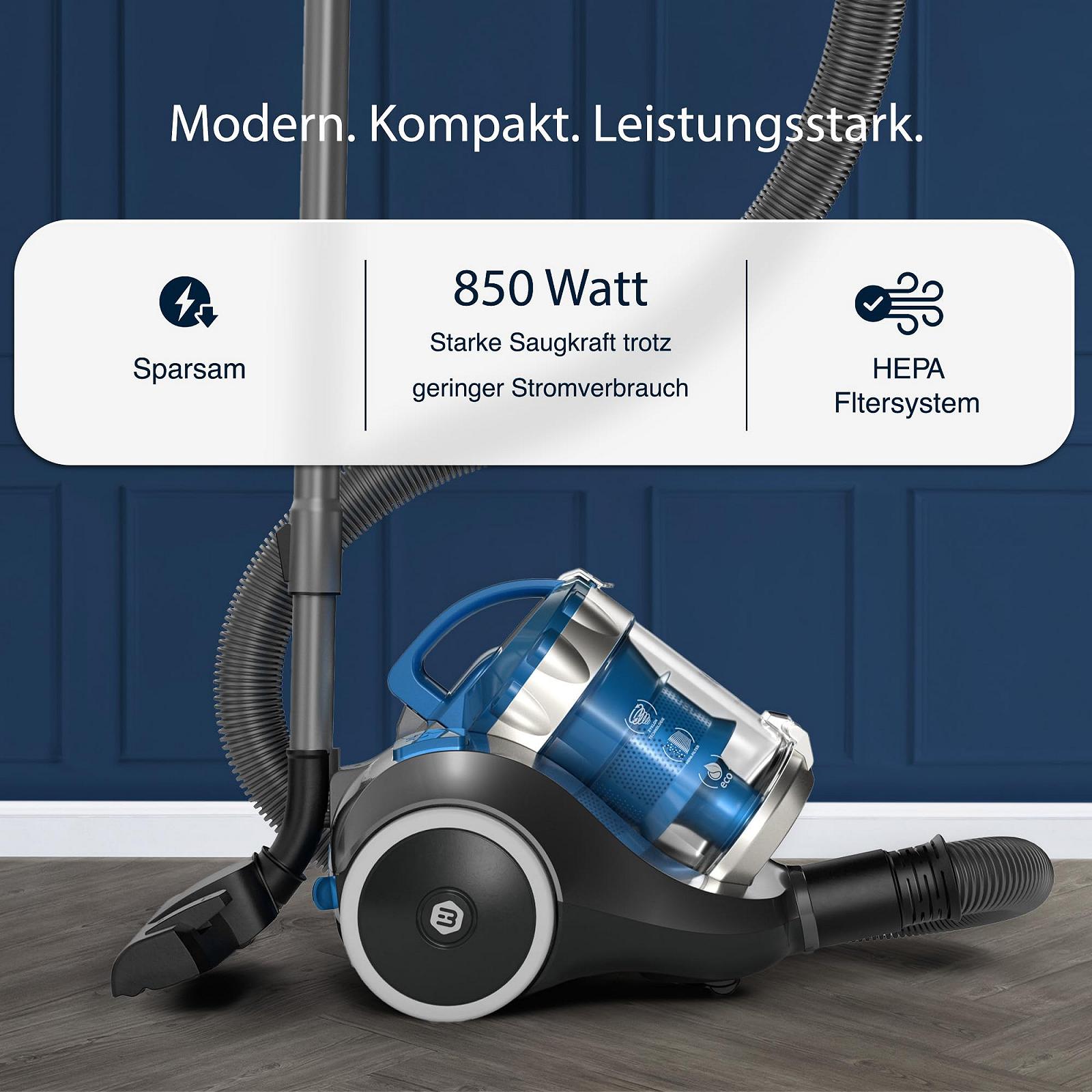 Пилосос Balter Vento A3 безмішковий 850 Вт висока потужність всмоктування великий контейнер 2 л циклонний HEPA фільтр, фото №2