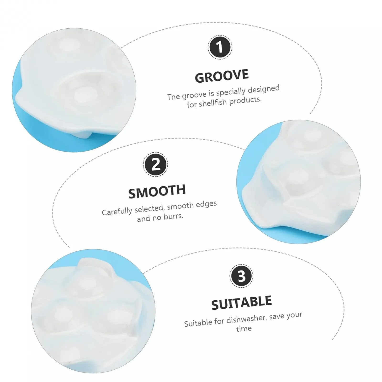 Форма для запекания улиток керамическая с отверстиями белый, фото №5