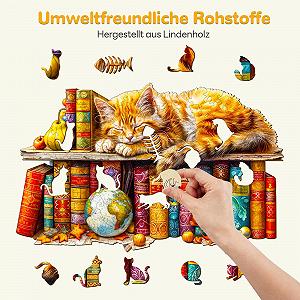 Деревянный пазл Sleepy Cat уникальные формы L-34 x 21.5 cm 235 деталей цена на synthetic.ua - Фото 1 Деревянный пазл Sleepy Cat уникальные формы L-34 x 21.5 cm 235 деталей synthetic.ua - Фото 1