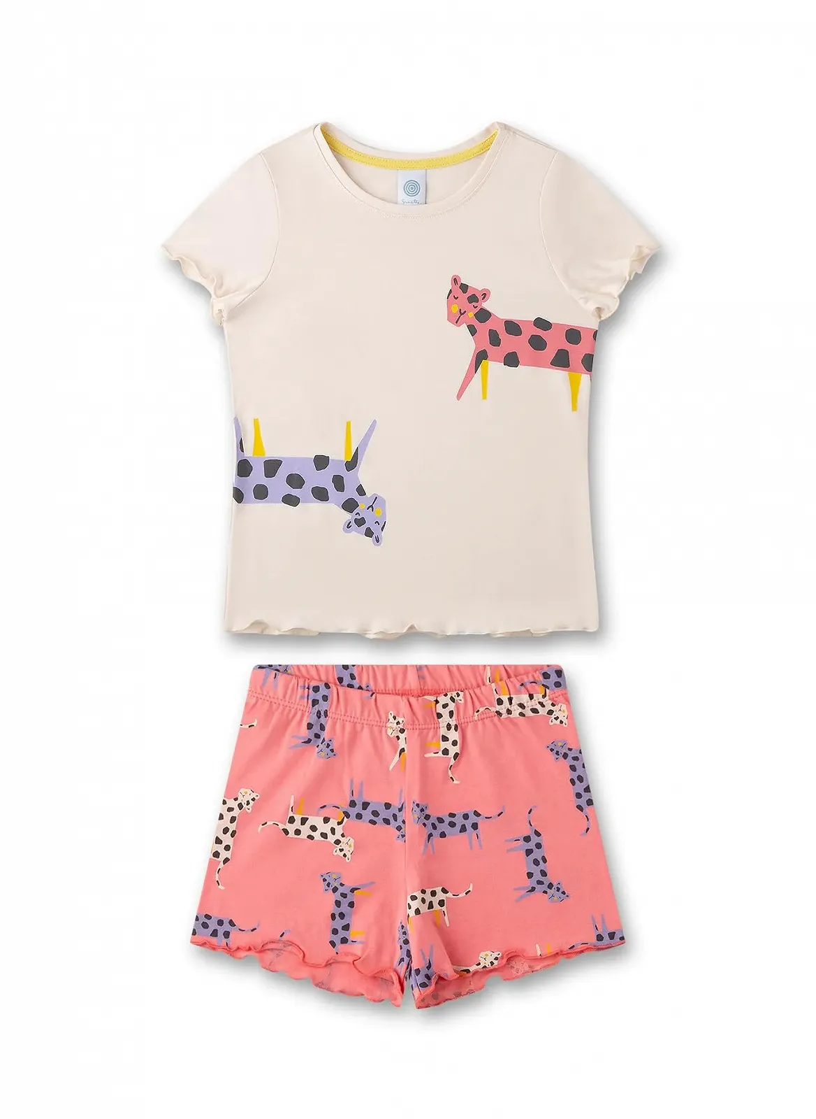 Піжама Sanetta для дівчат Коротка Бежевий, фото №1 Піжама Sanetta для дівчат Коротка Бежевий, фото №1