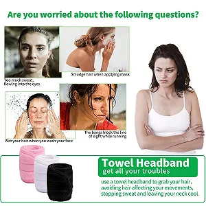 Повязка косметическая XCOZU Тканевая для волос для макияжа, спорта, йоги. synthetic.ua - Фото 1