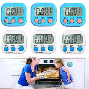 Купить Таймер кухонный Nizirioo цифровой магнитный LCD набор 6 штук - Фото 1 Таймер кухонный Nizirioo цифровой магнитный LCD набор 6 штук - Фото 1