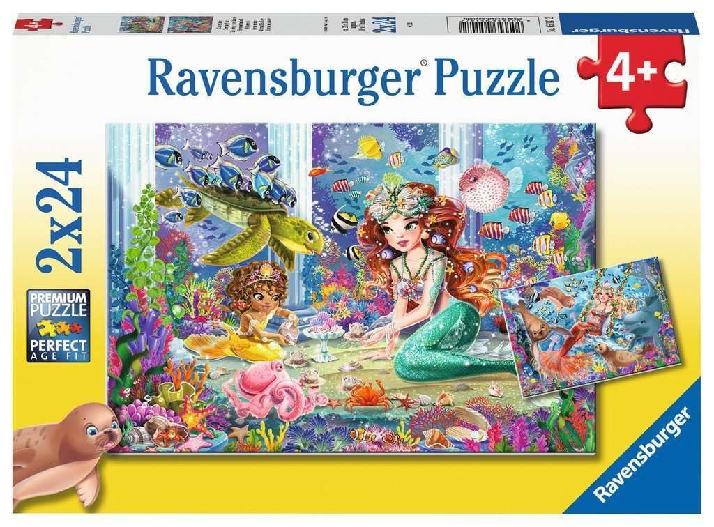 Дитячий пазл Ravensburger Magical Mermaids 05147 2 x 24 елементи від 4 років, фото №1