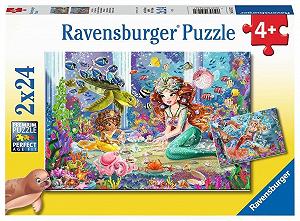 Дитячий пазл Ravensburger Magical Mermaids 05147 2 x 24 елементи від 4 років - Фото 1