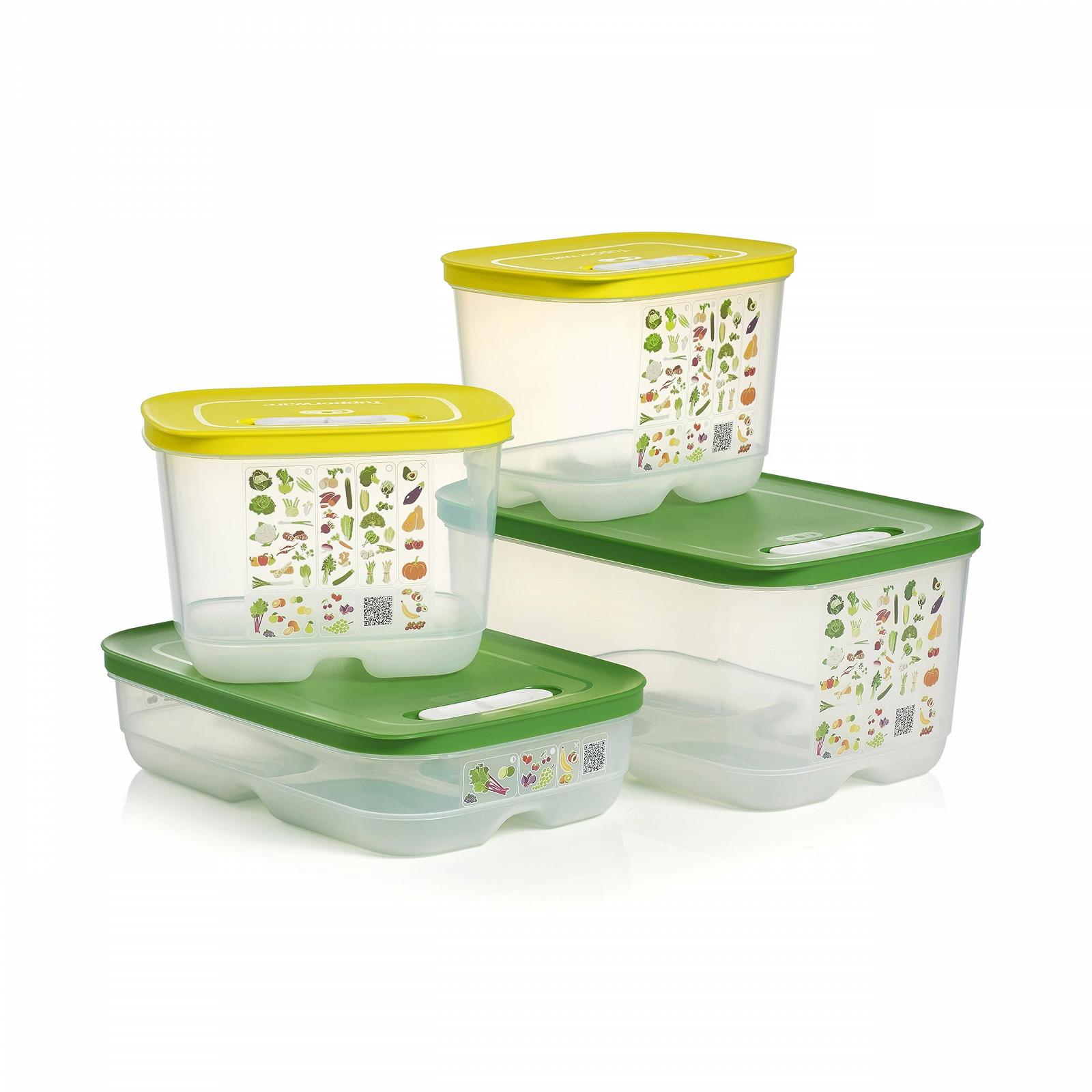 Набір контейнерів для зберігання їжі Tupperware Fridgesmart 4 шт Без BPA Прозорий, фото №1