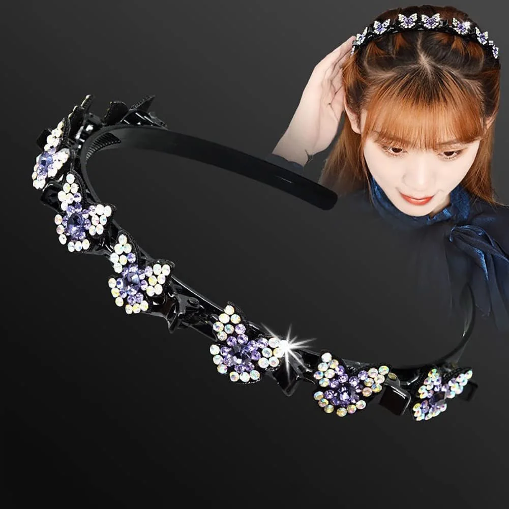 Набір обручів для волосся з блискітками та кліпсами, 2 шт., фото №4 Набір обручів для волосся з блискітками та кліпсами, 2 шт., фото №4