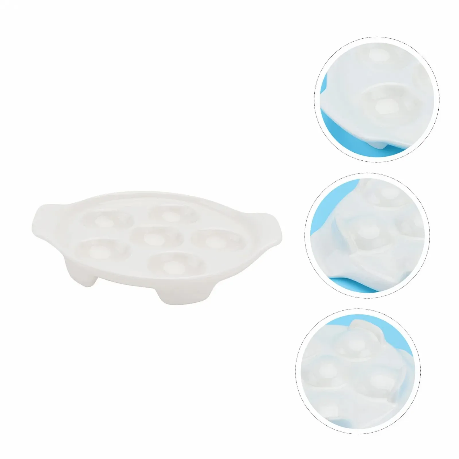 Форма для запекания улиток керамическая на 6 отверстий белая 1 шт., фото №6