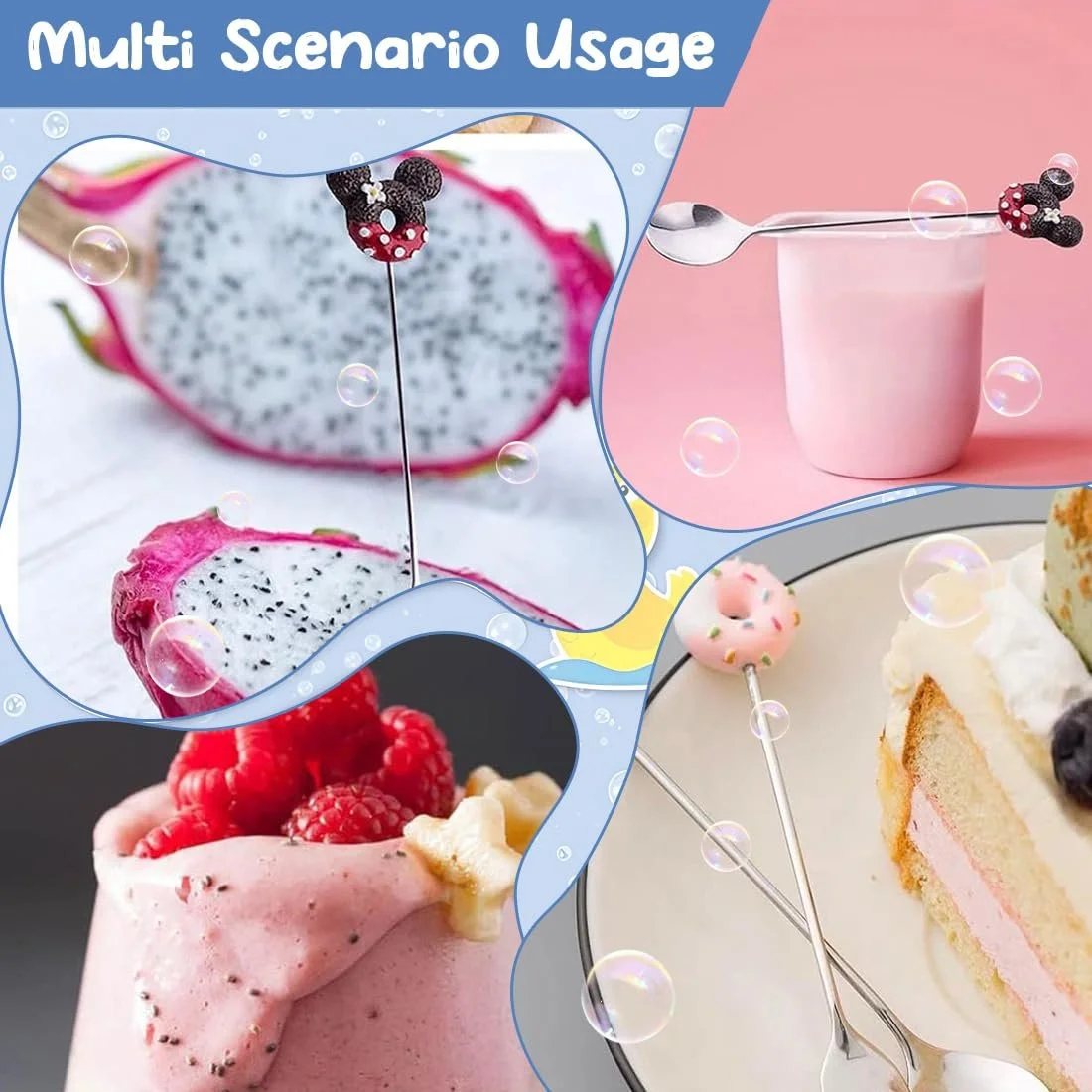 Ложка Кавова з нержавіючої сталі (6 шт.) Doughnut Cute Shape для чаю та кави, фото №5 Ложка Кавова з нержавіючої сталі (6 шт.) Doughnut Cute Shape для чаю та кави, фото №5