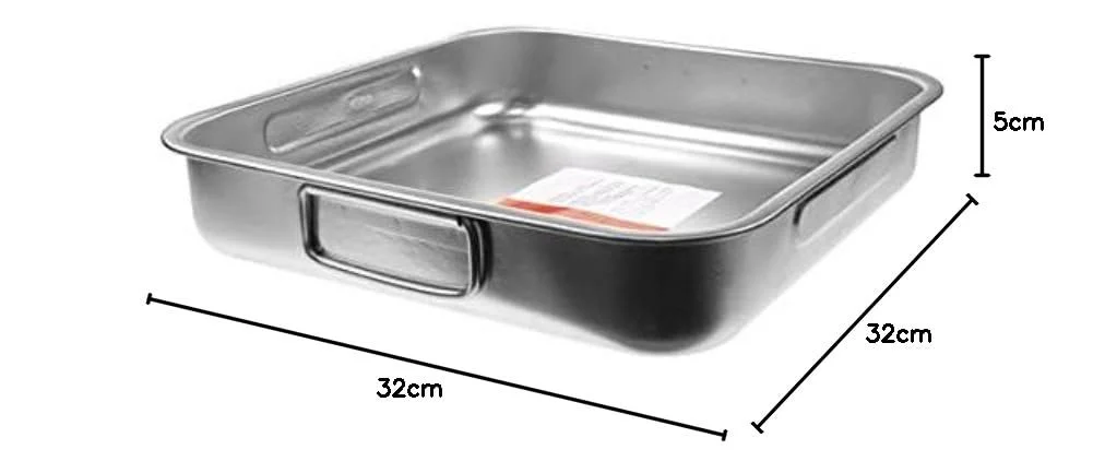 Форма для запекания Steel Pan Square антипригарная 32x32 см, фото №1