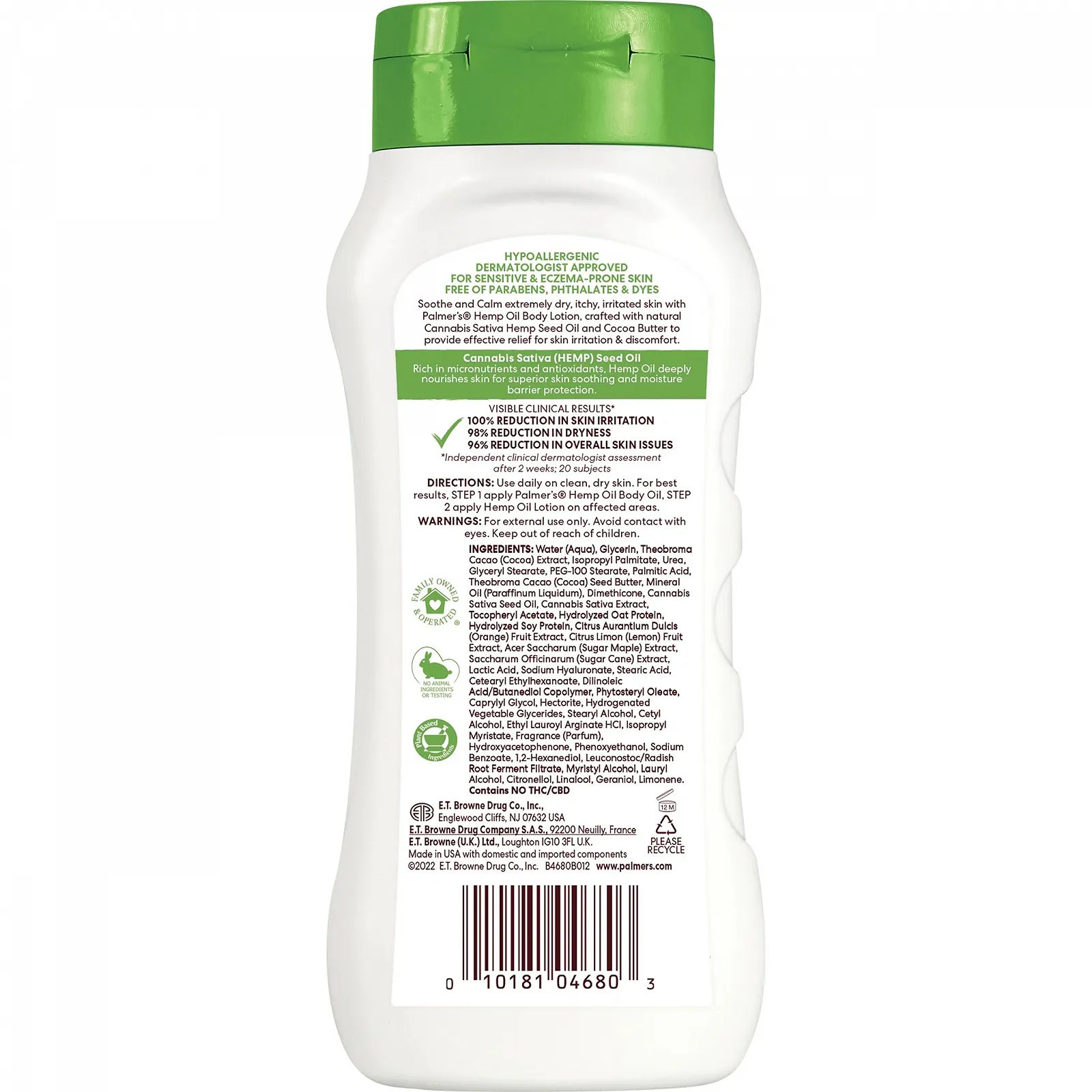 Лосьйон для тіла Palmer's Cocoa Butter Formula Hemp Oil Заспокійливий 236 мл, фото №10 Лосьйон для тіла Palmer's Cocoa Butter Formula Hemp Oil Заспокійливий 236 мл, фото №10