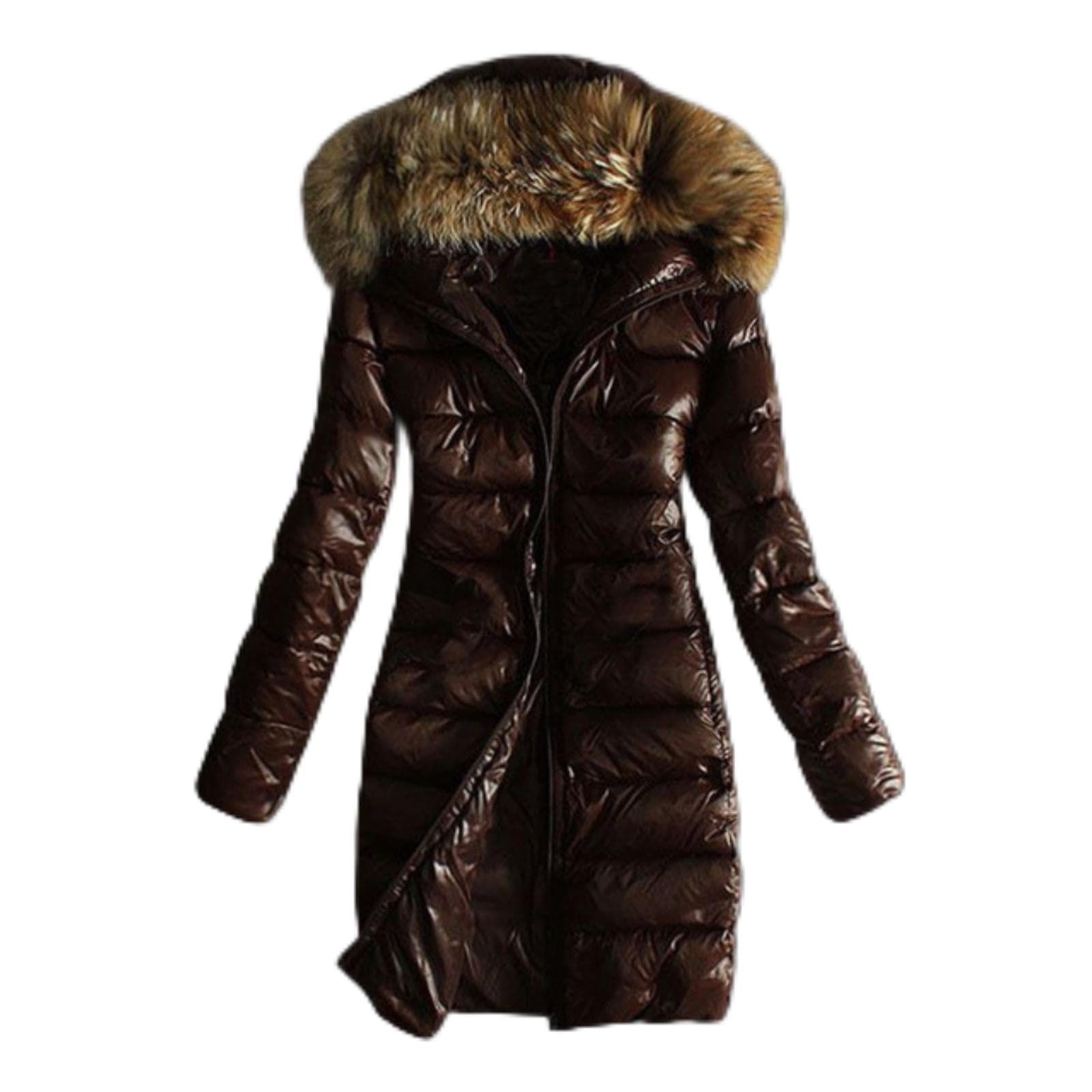 Жіноча зимова куртка ZXCL блискуча, фото №1