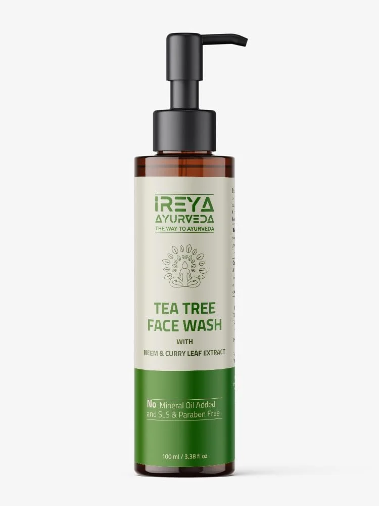 Очисник для обличчя Tea Tree 100 мл з екстрактом німу та олією чайного дерева, зволожуючий засіб для вмивання для чоловіків і жінок, м’який щоденний засіб, фото №1