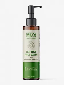 Очищающее средство для лица Tea Tree 100 мл с экстрактом нима и маслом чайного дерева, увлажняющее средство для умывания для мужчин и женщин, мягкое ежедневное средство для умывания для мягкой и гладкой кожи - Фото 1