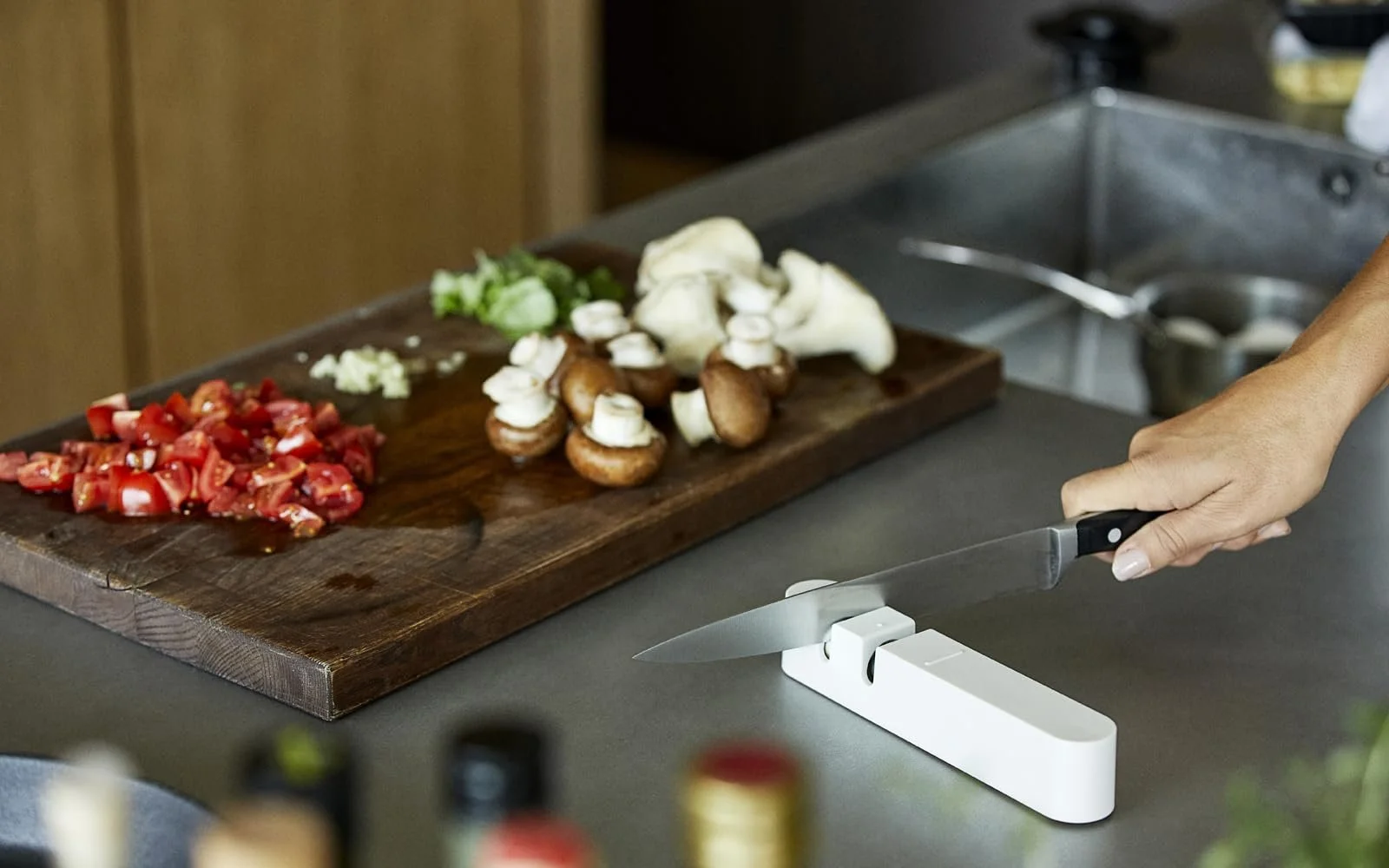 Точилка для ножів Zone Denmark Singles 19 x 3 x 3.5 cm Сіра, фото №2