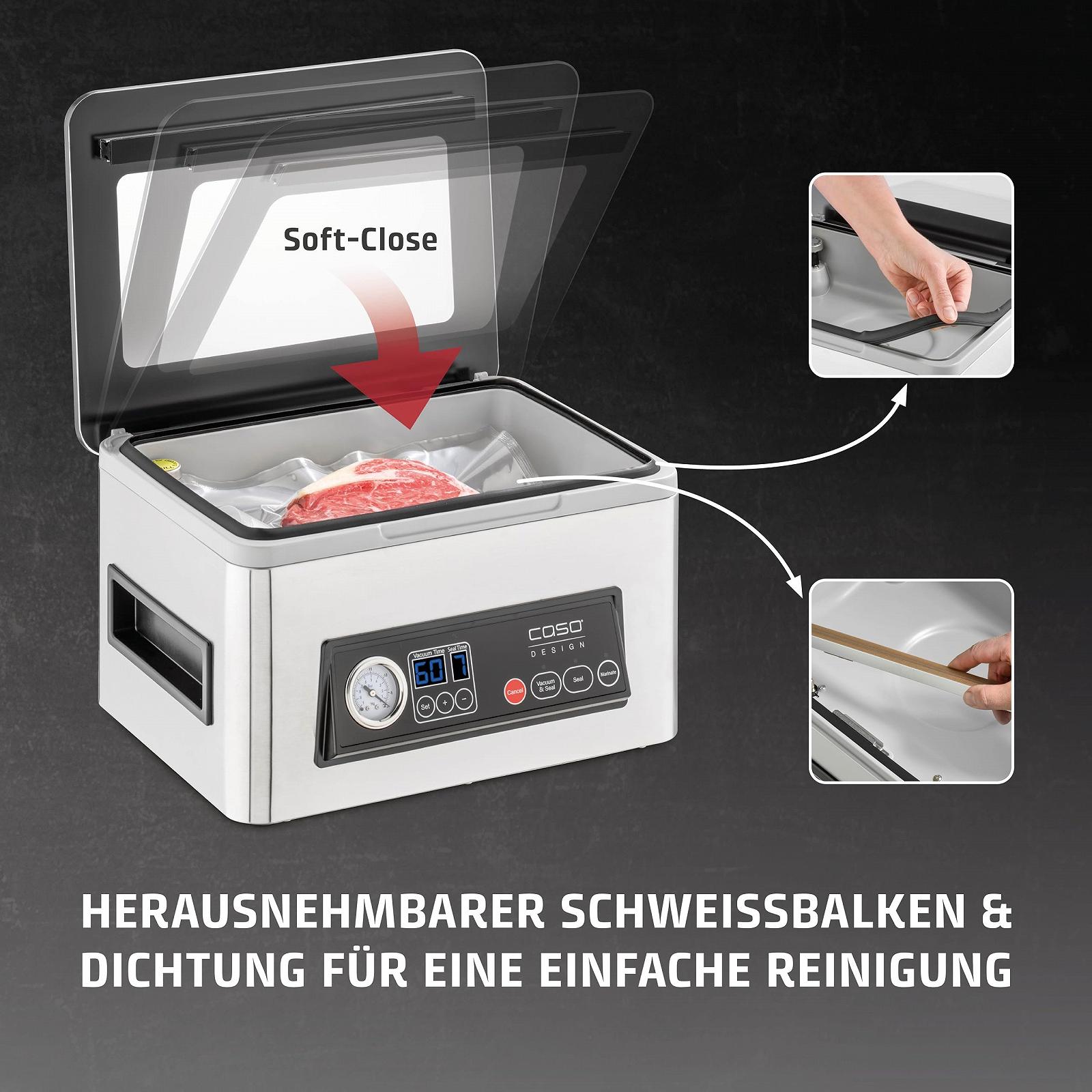Вакуумний пакувальник CASO VacuChef 50, 70 л/хв, Об'єм камери 4 л, фото №6