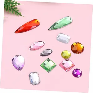 Стразы Квадратные круглые для ногтей, 100 шт, разноцветные synthetic.ua - Фото 1