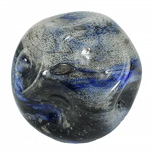 Настільна лампа Budawi Скляна куля 16 x 16 см Синьо-чорна - Фото 1