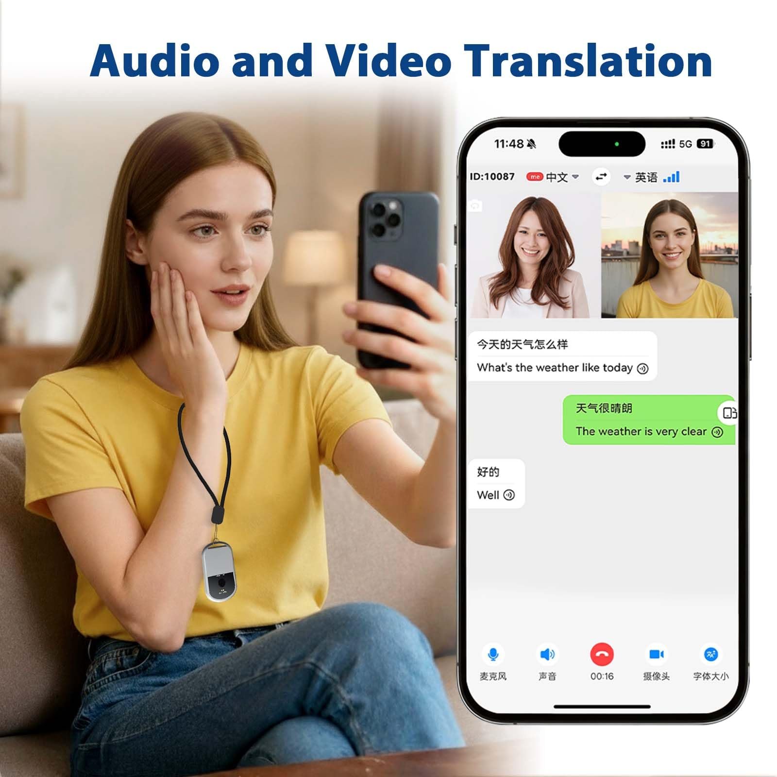 Перекладач Великий Магнітний AI, 144 мови, двосторонній реального часу, підтримка усного та відеоперекладу (T5), фото №8