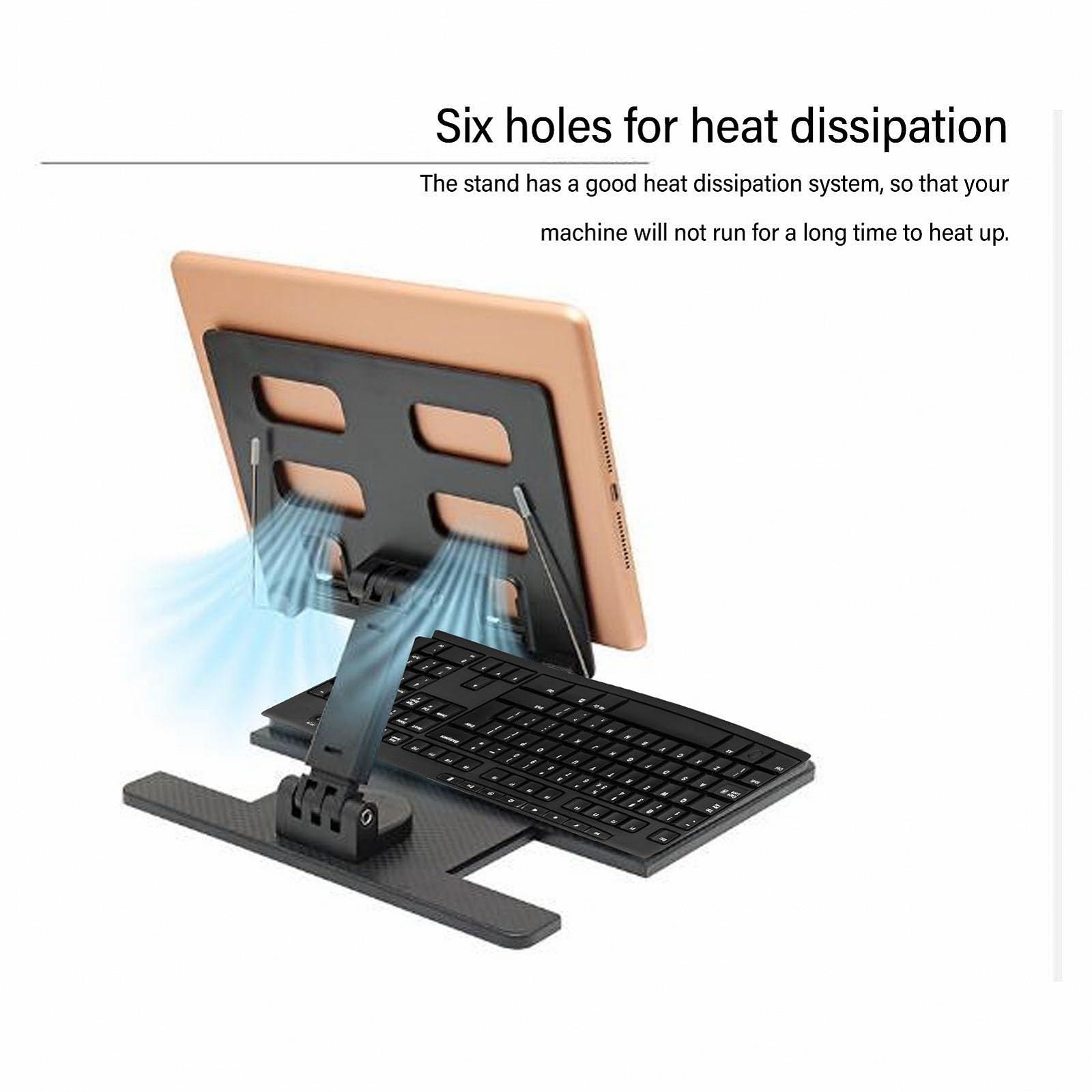 Підставка для ноутбука з основою, що обертається на 360 градусів, ергономічна складана, фото №2