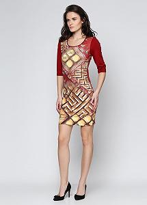 Платье Elisabetta Franchi 42 Бордовый (BG-31819-DRESS_Bordo) - Фото 1