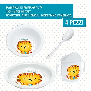 Набор посуды Cosmoplast Funky Lion Белый synthetic.ua - Фото 1
