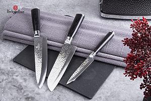 Набір ножів Santoku Berlingerhaus Primal Gloss Collection з нержавіючої сталі, 3 шт. synthetic.ua - Фото 1