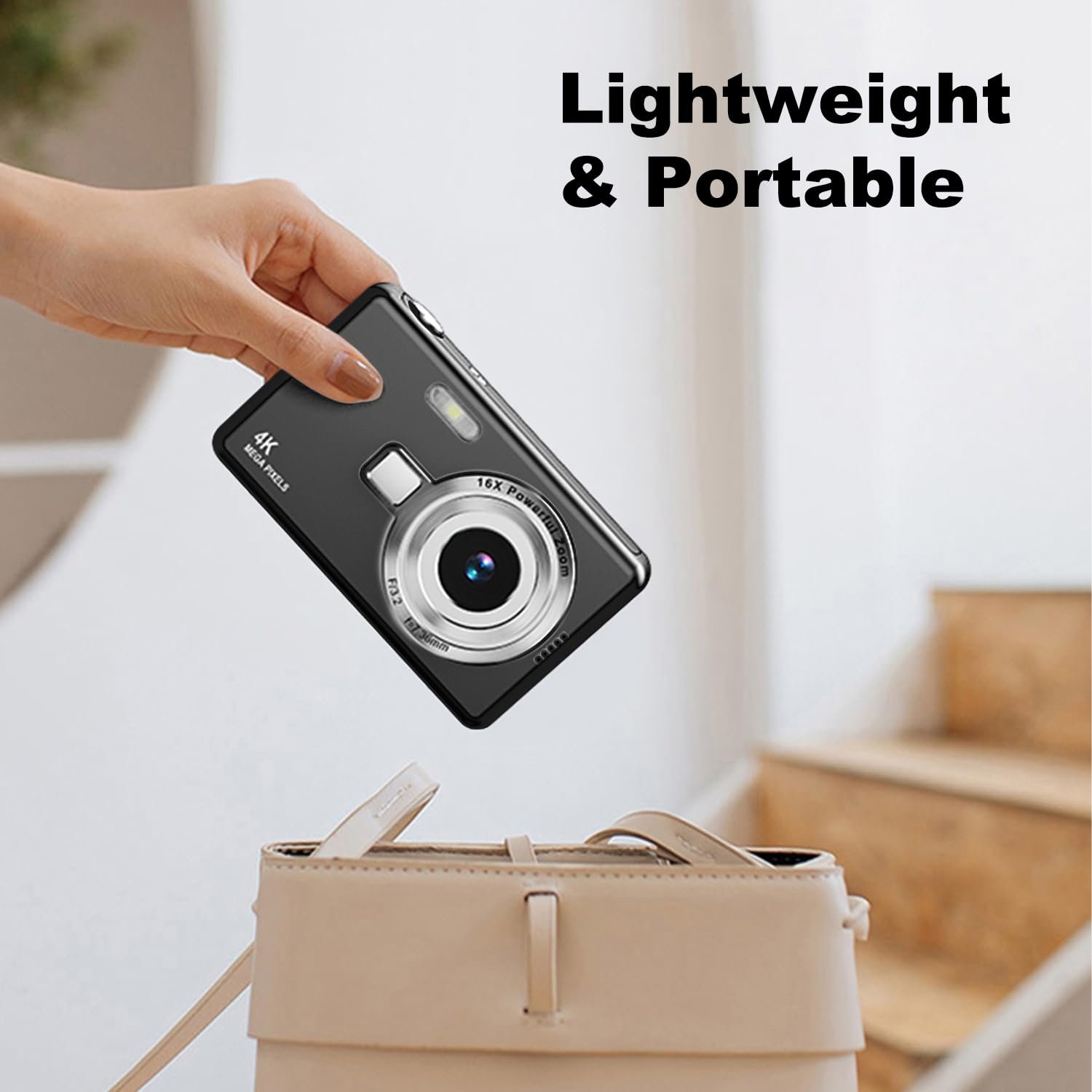 Цифрова камера UHD 4K 50MP 16X Digital Zoom 32GB SD Чорна, фото №5